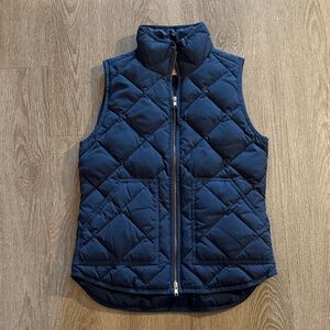 J. Crew Navy Down Quilted Vest